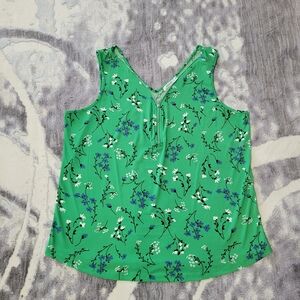 Ricki's Vibrant Green Floral Top Size XL